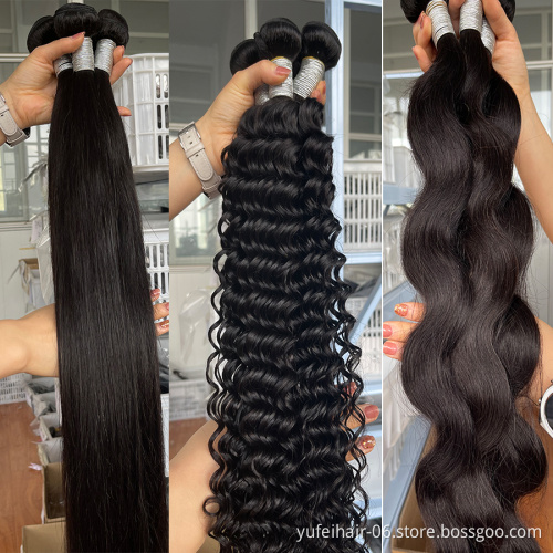 32 34 36 38 40 Inch Raw Indian Straight Hair Weave, Indian 100% Human Hair Weft,Super Long Mink Brazilian Human hair Bundles